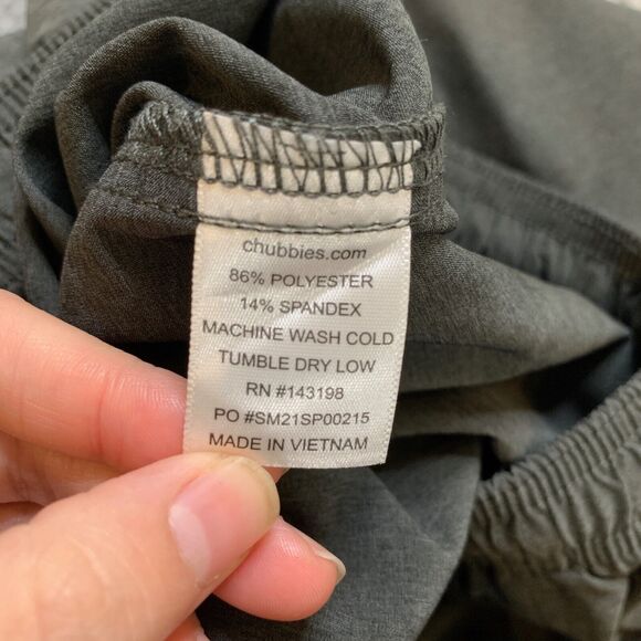 Chubbies Shorts Mens M Medium Charcoal Grey Mid Rise Elastic Waist Stretch Swim - Picture 11 of 13